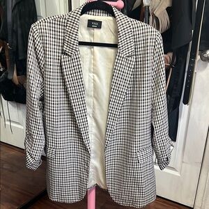 VICI Black and White Checkered Blazer